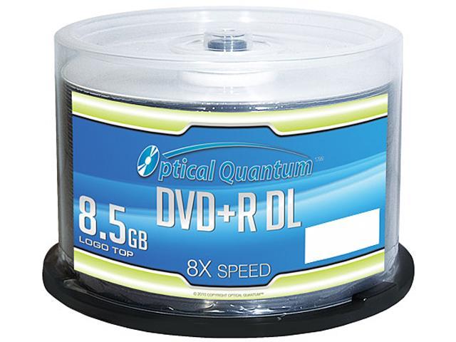 Optical Quantum 8.5GB 8X DVD+R DL 50 Packs Spindle Logo Top Disc Model OQDPRDL08LT