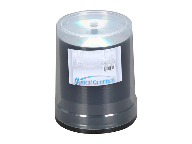 Optical Quantum 4.7GB 16X DVD-R 100 Packs Silver Top Disc Model ...