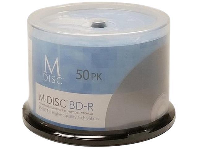 M-Disc 25GB White Inkjet Printable Permanent Data Archival Media Blu-ray BD-R 50 Disc Pack