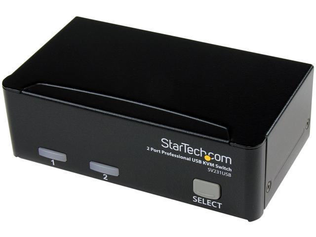 StarTech.com SV231USB 2-port KVM Switch for VGA Computers - USB - Full KVM Kit Cables Included
