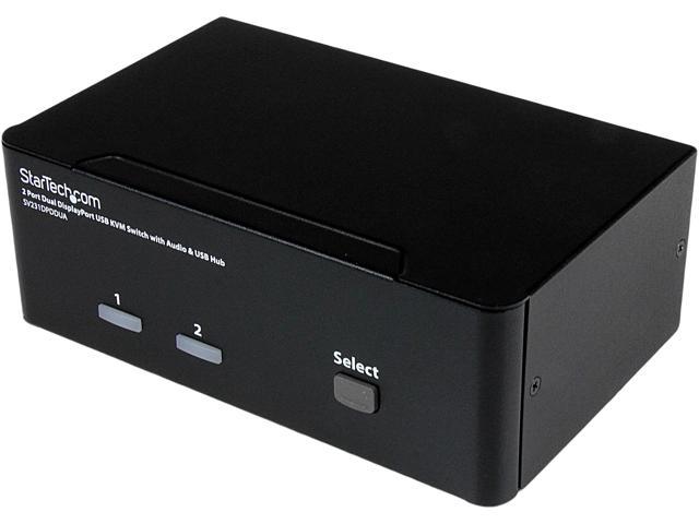 StarTech.com SV231DPDDUA 2 Port Dual DisplayPort USB KVM Switch with Audio & USB 2.0 Hub