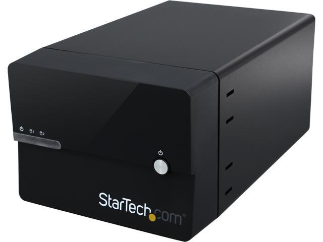 StarTech.com S3520BU33ER 3.5" Black SATA III 2-Bay RAID Enclosure with UASP