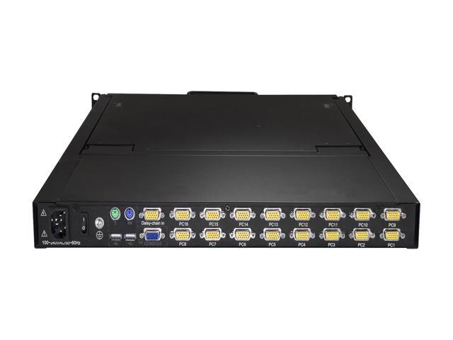 StarTech.com RKCONS1916K Rackmount KVM Console - 1U - 19in - 16 Port ...