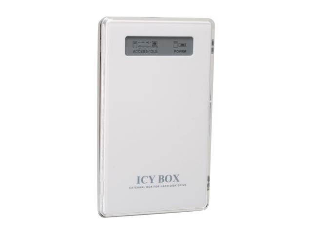 ICY BOX IB-220U-Wh Aluminum 2.5" White IDE Mini-USB 2.0 External Enclosure w/display