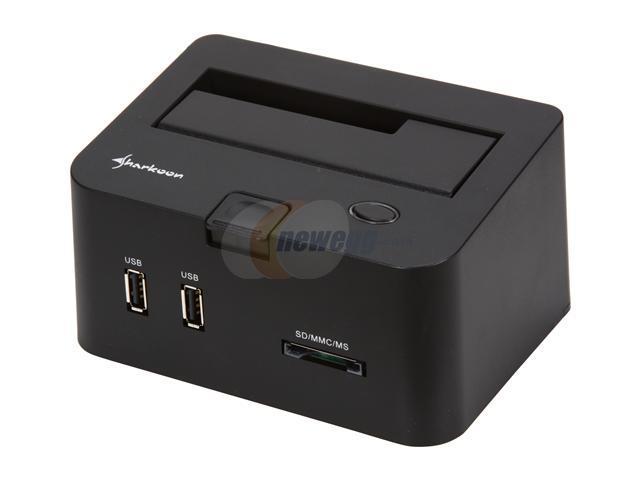 Sharkoon SATA QuickPort Pro LAN 2.5" & 3.5" Black SATA USB2.0 / eSATA / LAN (RJ-45/100 MBit/s) Hard Drive Docking