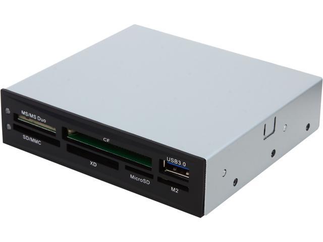 SYBA CL-CRD20154 6-slot/1-port (5x Card Reader; 1x CF; 1x USB3.0) HUB, 3.5" Bay; USB3.0 Interface
