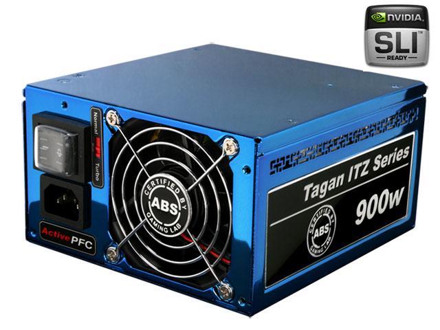 ABS Tagan ITZ Series ITZ900 900 W ATX12V / EPS12V SLI Ready CrossFire Ready 80 PLUS Certified Active PFC Power Supply