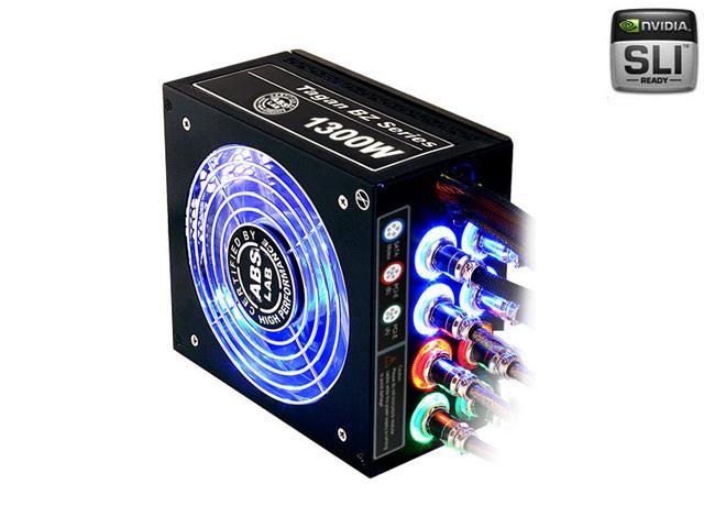 ABS Tagan BZ Series BZ1300 1300 W ATX12V / EPS12V SLI Ready CrossFire Ready PipeRock type modular cable with colorful LED Active PFC Patent Piperock Modular Power Supply