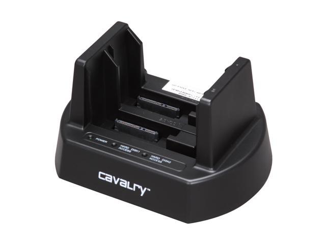 Cavalry EN-CAHDD2B-D Plastic 2.5" & 3.5" Black SATA USB 2.0 2-Bay Hard Drive Dock w/ RAID