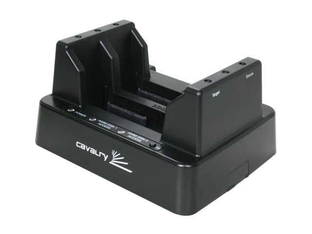 Cavalry "Retriever" Series EN-CAHDD2BU3C-ZB 2.5" & 3.5" Black Standalone SATA Hard Drive Duplicator + USB 3.0 Dual-Bay Dock