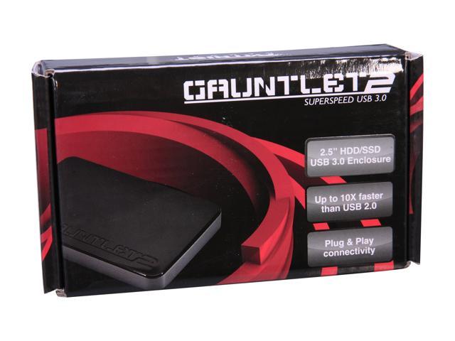Patriot Memory Gauntlet 2 PCGTII25S Sleek thin design with aluminum trim 2.5" Black SATA I/II USB 3.0 External Enclosure