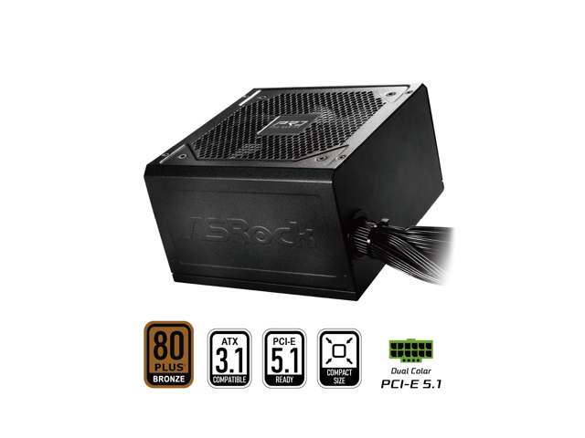 ASRock PRO Series PRO-850B 850 W ATX 3.1 Compatible Power Supply