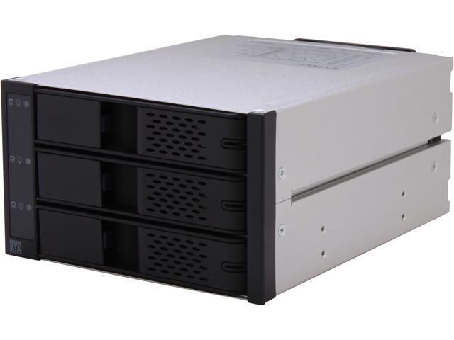ICY DOCK Tray-less 3 x 3.5" HDD in 2 x 5.25" Bay SAS / SATA Hot Swap Rack / Cage / Module - FlexCage MB973SP-1B
