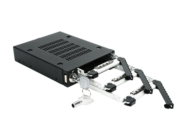 thumbnail image 2 of Ecommerce Platform - ICY DOCK MB991IK-B 2.5-inch SATA/SAS HDD & SSD Mobi Rack For 3 5 Device Bay Full Metal 2 of 10
