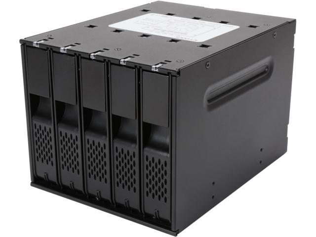 ICY DOCK Tray-less 5 Bay 3.5 SATA Hard Drive Hot Swap Backplane / Cage / Mobile Rack in 3 x 5.25 Drive Bay - FlexCage MB975SP-B R1