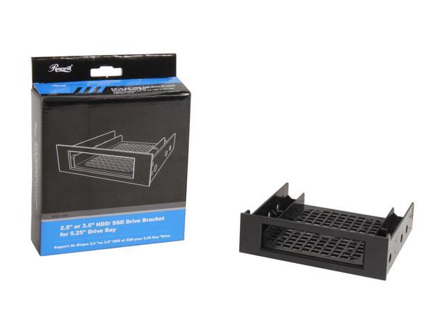 Rosewill RDRD-12001 2.5" or 3.5” HDD/ SSD Drive Bracket For 5.25" Drive Bay Bla 