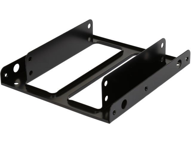 Rosewill RXC200M - 2.5" SSD / HDD Mounting Kit / Bracket for 3.5" Drive Bays - Black SECC Metal