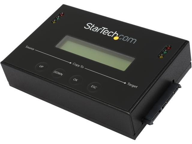 StarTech.com SATDUP11 Aluminum 2.5" & 3.5" Black 2 - SATA Data & Power Combo (7+15 pin) Receptacle Standalone 2.5 / 3.5" SATA Hard Drive Duplicator and Eraser