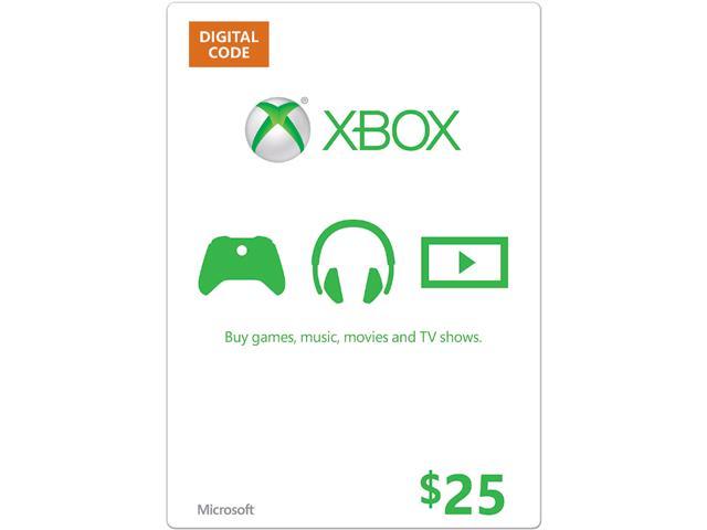 Xbox $25.00 giftcard, physical copy