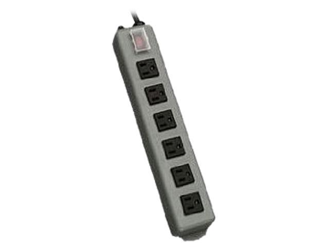 TRIPP LITE UL24RA-15 Outlet Strip,15A,6 Outlet,15 ft,Gray