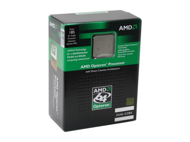 AMD Opteron 185 - Opteron Denmark Dual-Core 2.6 GHz Socket 939 110W Processor - OSA185CDBOX