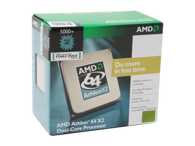 AMD Athlon 64 X2 5000+ - Athlon 64 X2 Windsor Dual-Core 2.6 GHz Socket AM2 89W Processor - ADA5000CSBOX