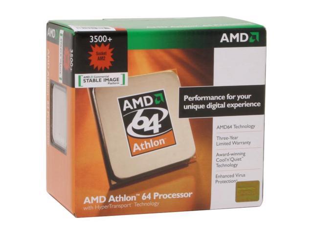 AMD Athlon 64 3500+ - Athlon 64 Orleans Single-Core 2.2 GHz Socket AM2 62W Processor - ADA3500CWBOX