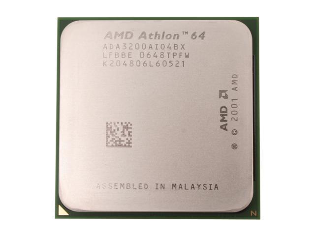 AMD Athlon 64 3200+ - Athlon 64 Venice Single-Core 2.2 GHz Socket 754 59W Processor - ADA3200AI04BX - OEM
