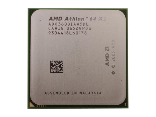 AMD Athlon 64 X2 3600+ - Athlon 64 X2 Brisbane Dual-Core 1.9 GHz Socket AM2 Processor - ADO3600IAA5DL - OEM