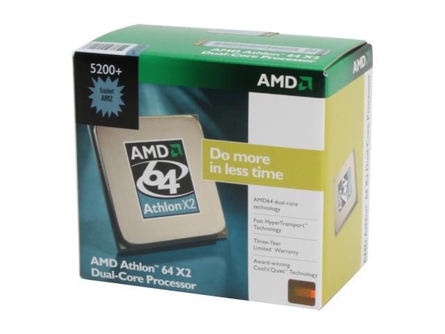 AMD Athlon 64 X2 5200+ - Athlon 64 X2 Windsor Dual-Core 2.6 GHz Socket AM2 89W Processor - ADA5200CZBOX