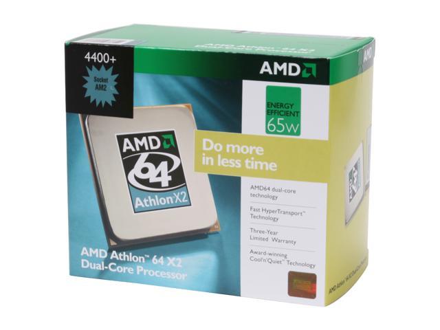 AMD Athlon 64 X2 4400+ - Athlon 64 X2 Brisbane Dual-Core 2.3 GHz Socket AM2 65W Processor - ADO4400DOBOX