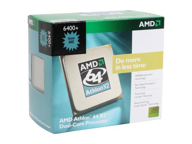 AMD Athlon 64 X2 6400+ - Athlon 64 X2 Windsor Dual-Core 3.2 GHz Socket AM2 125W Processor - ADX6400CZBOX