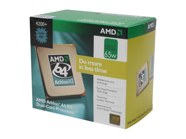 AMD Athlon 64 X2 4200+ - Athlon 64 X2 Brisbane Dual-Core 2.2 GHz Socket AM2 65W Processor - ADO4200DOBOX