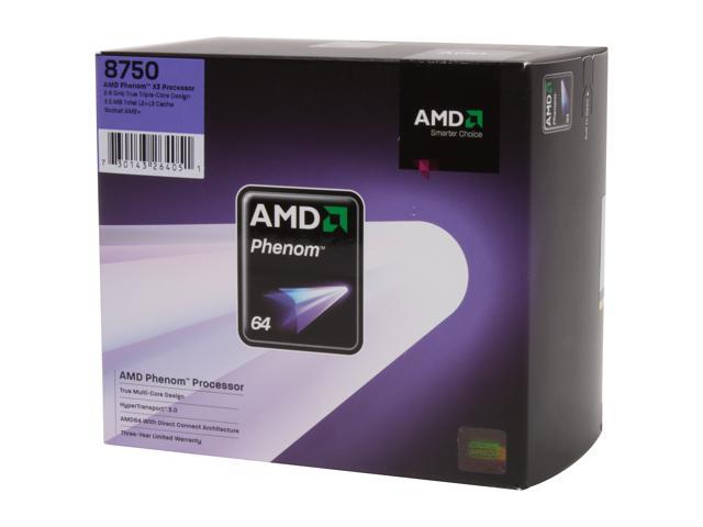 AMD Phenom X3 8750 - Phenom X3 Toliman Triple-Core 2.4 GHz Socket AM2+ 95W Processor - HD8750WCGHBOX