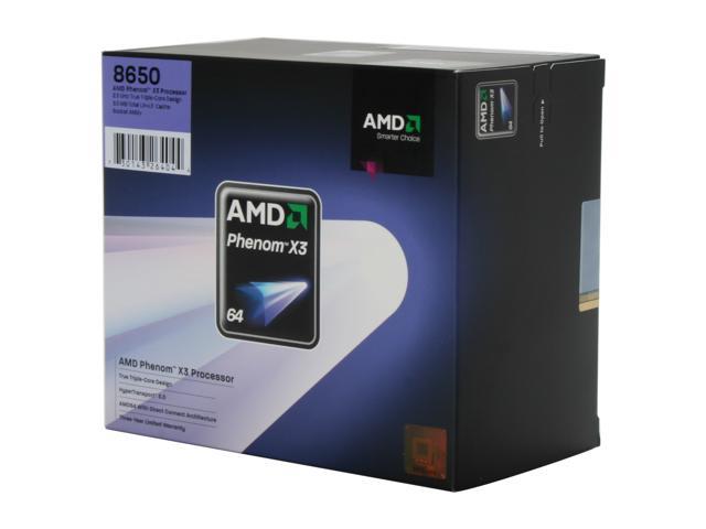 AMD Phenom 8650 - Phenom X3 Toliman Triple-Core 2.3 GHz Socket AM2+ 95W Processor - HD8650WCGHBOX