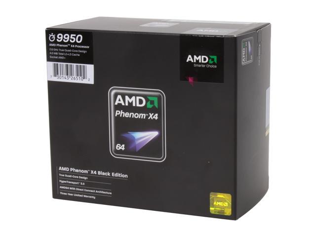 AMD Phenom 9950 X4 Black Edition - Phenom X4 Agena Quad-Core 2.6 GHz Socket AM2+ 140W Processor - HD995ZFAGHBOX
