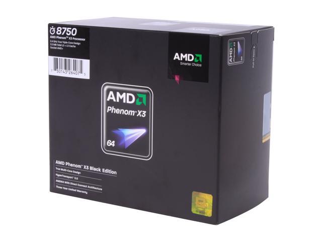 AMD Phenom X3 8750 Black Edition - Phenom X3 Toliman Triple-Core 2.4 GHz Socket AM2+ 95W Processor - HD875ZWCGHBOX