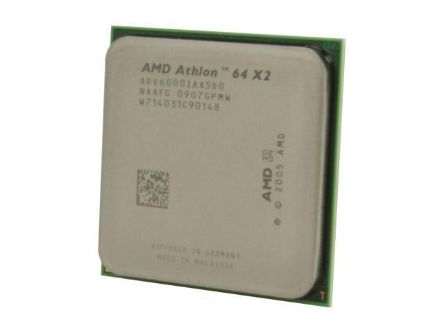 AMD Athlon 64 X2 6000+ - Athlon 64 X2 Brisbane Dual-Core 3.1 GHz Socket AM2 89W Processor - ADV6000IAA5DO - OEM