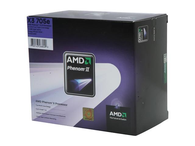 AMD Phenom II X3 705e - Phenom II X3 Heka Triple-Core 2.5 GHz Socket AM3 65W Processor - HD705EOCGIBOX