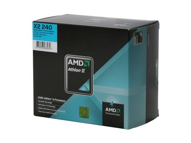 AMD Athlon II X2 240 - Athlon II X2 Regor Dual-Core 2.8 GHz Socket AM3 65W Processor - ADX240OCGQBOX