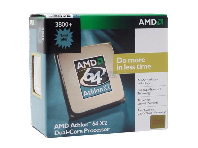 AMD Athlon 64 X2 3800+ - Athlon 64 X2 Windsor Dual-Core 2.0 GHz Socket AM2 Processor - ADO3800CSBOX