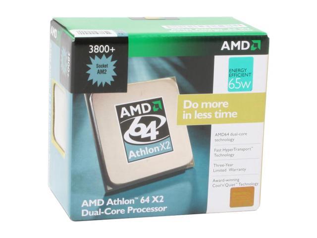 AMD Athlon 64 X2 3800+ - Athlon 64 X2 Windsor Dual-Core 2.0 GHz Socket AM2 65W Processor - ADO3800CUBOX