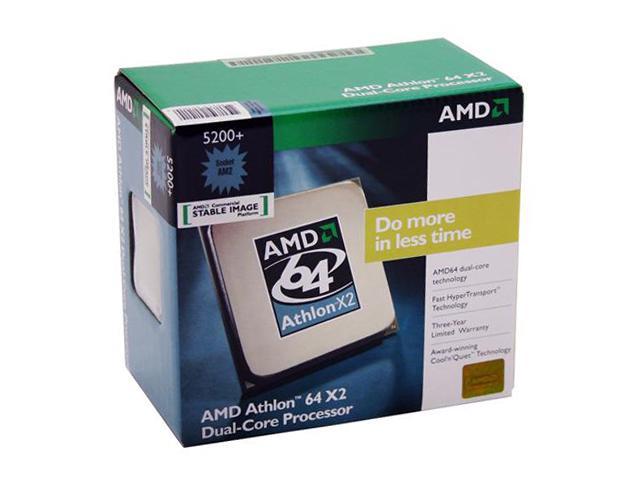 AMD Athlon 64 X2 5200+ - Athlon 64 X2 Windsor Dual-Core 2.6 GHz Socket AM2 89W Processor - ADA5200CSBOX