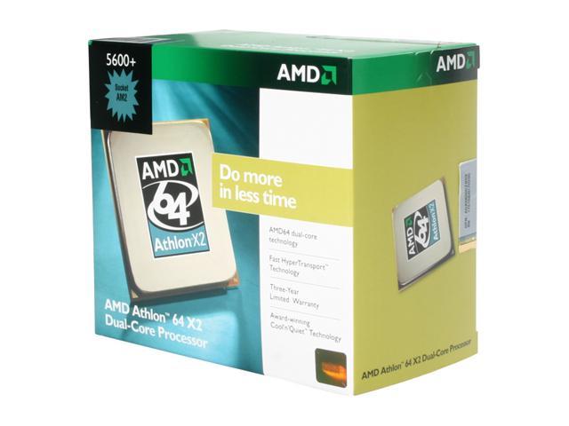 produceren uitspraak eer AMD Athlon 64 X2 5600+ - Athlon 64 X2 Windsor Dual-Core 2.8 GHz Socket AM2  89W Processor - ADA5600CZBOX - Newegg.com
