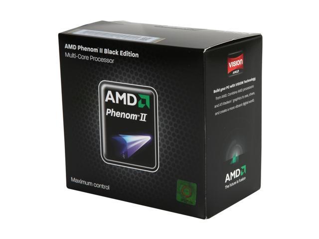 AMD Phenom II X4 955 Black Edition - Phenom II X4 Deneb Quad-Core 3.2 GHz Socket AM3 125W Processor - HDZ955FBGMBOX
