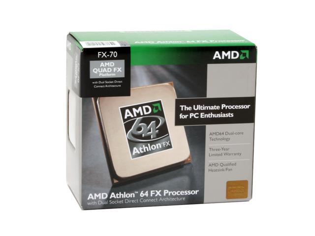 AMD Athlon 64 FX-70 - Athlon 64 FX Windsor Dual-Core 2.6 GHz Socket F (1207 FX) DSDC Architecture Processor - ADAFX70DIBOX