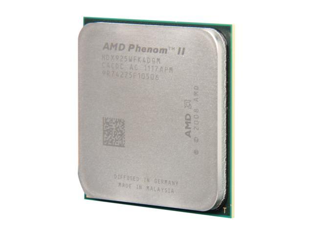 AMD Phenom II X4 925 - Phenom II X4 Deneb Quad-Core 2.8 GHz Socket AM3 95W Desktop Processor - HDX925WFK4DGM - OEM