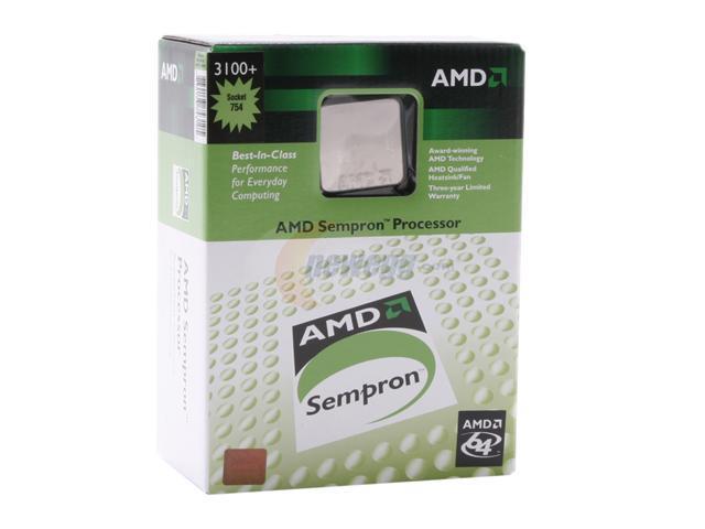 AMD Sempron 64 3100+ - Sempron 64 Palermo Single-Core 1.8 GHz Socket 754 Processor - SDA3100BXBOX