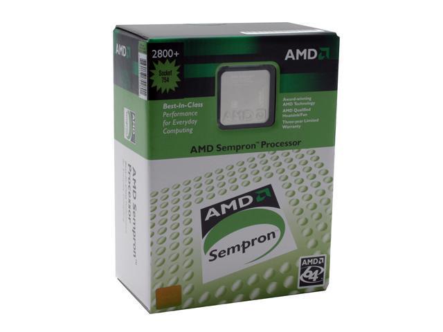 AMD Sempron 64 2800+ - Sempron 64 Palermo Single-Core 1.6 GHz Socket 754 62W Processor - SDA2800BXBOX
