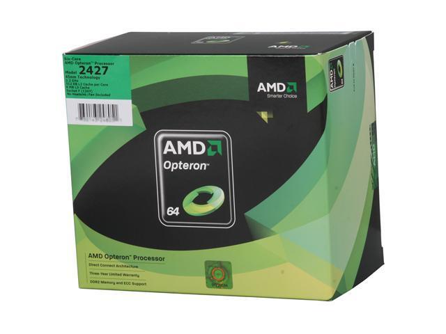 AMD Opteron 2427 Istanbul 2.2 GHz 6 x 512KB L2 Cache 6MB L3 Cache Socket F 115W OS2427WJS6DGNWOF Processor